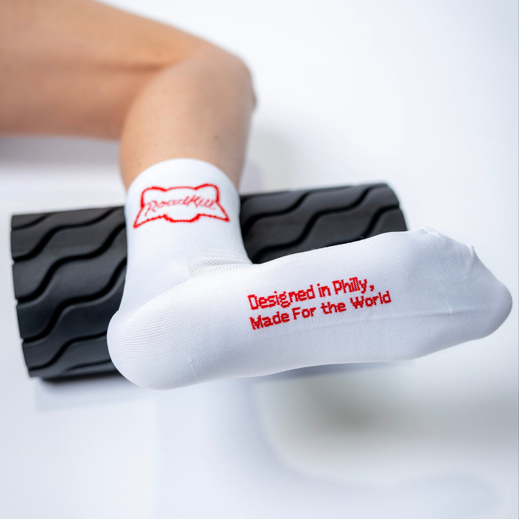 Roadkill Run Sock 2 Pack - White