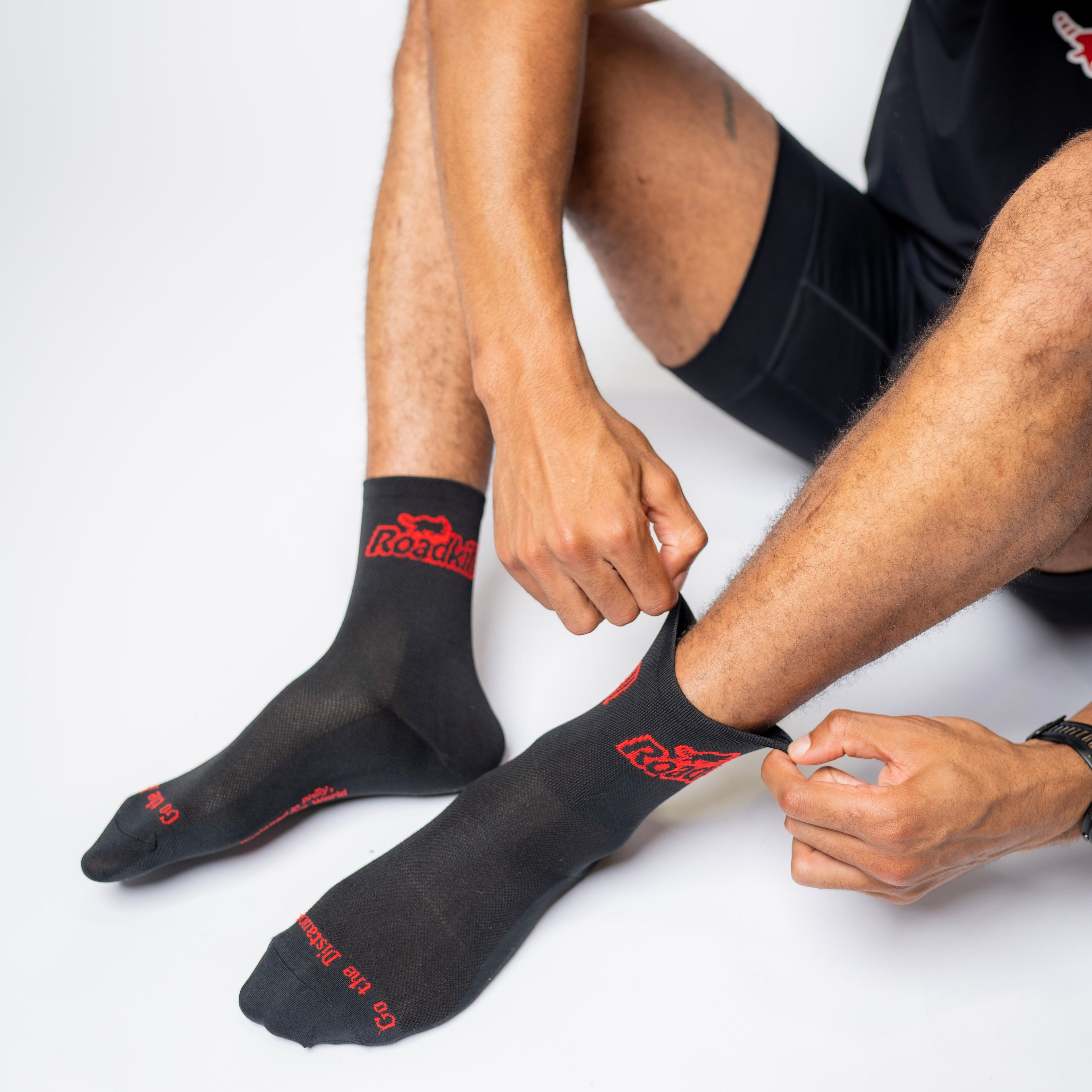 Roadkill Run Sock 2 Pack - Stealth Black